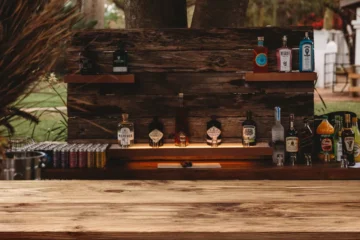 Rustic outdoor bar