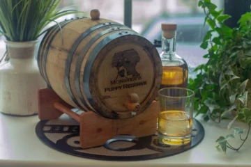 A personalized mini whiskey barrel - One idea for personalized bar gifts